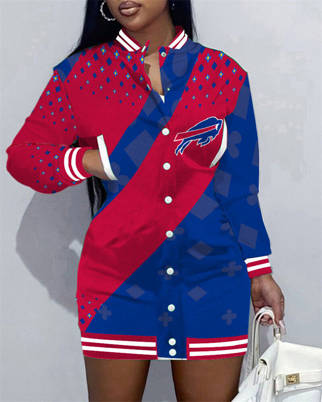 NewLimited Edition Button Down Long Sleeve Jacket Dress