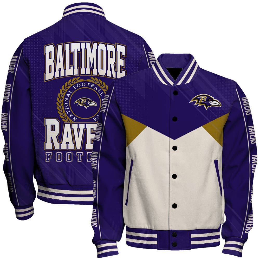 Baltimore Ravens Football Team 2025 - 26 Personality, Outstanding Unisex Varsity Jacket