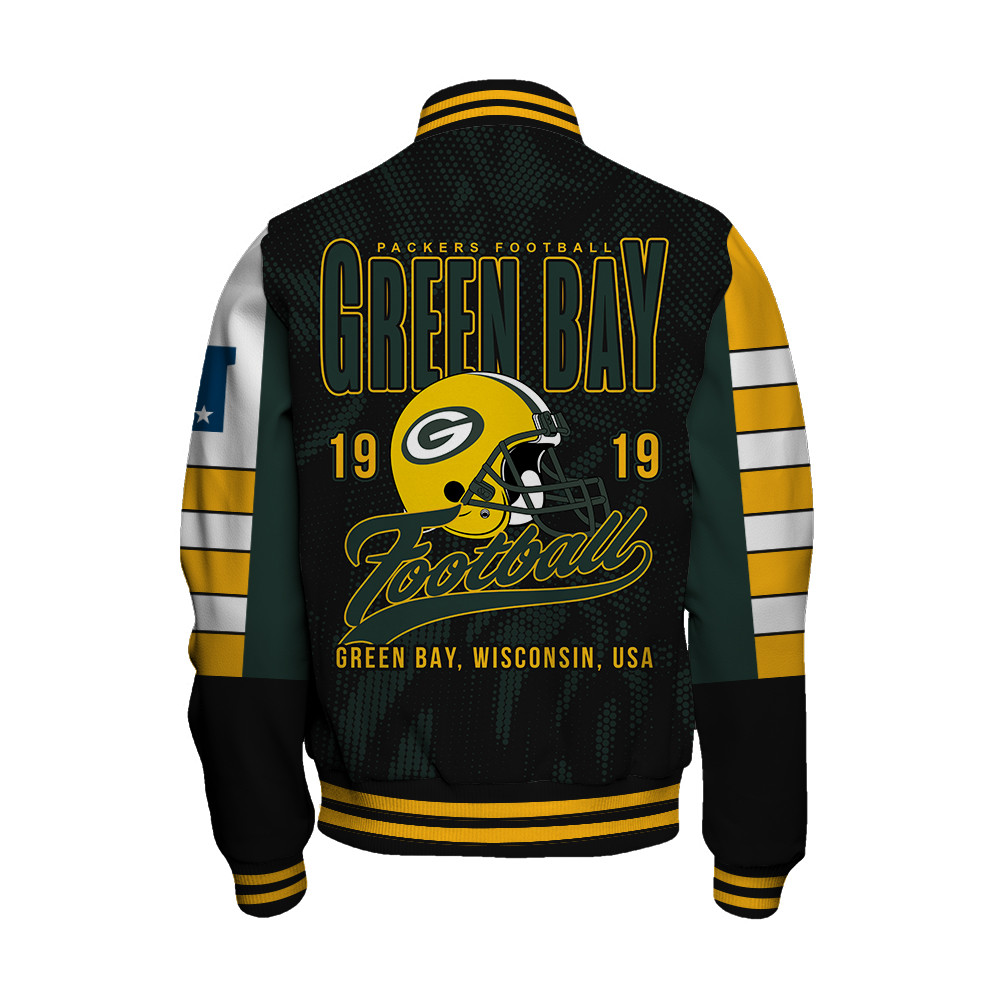Green Bay Packers Football Team 2025 - 26 Wear Your Passion Unisex Varsity Jacket