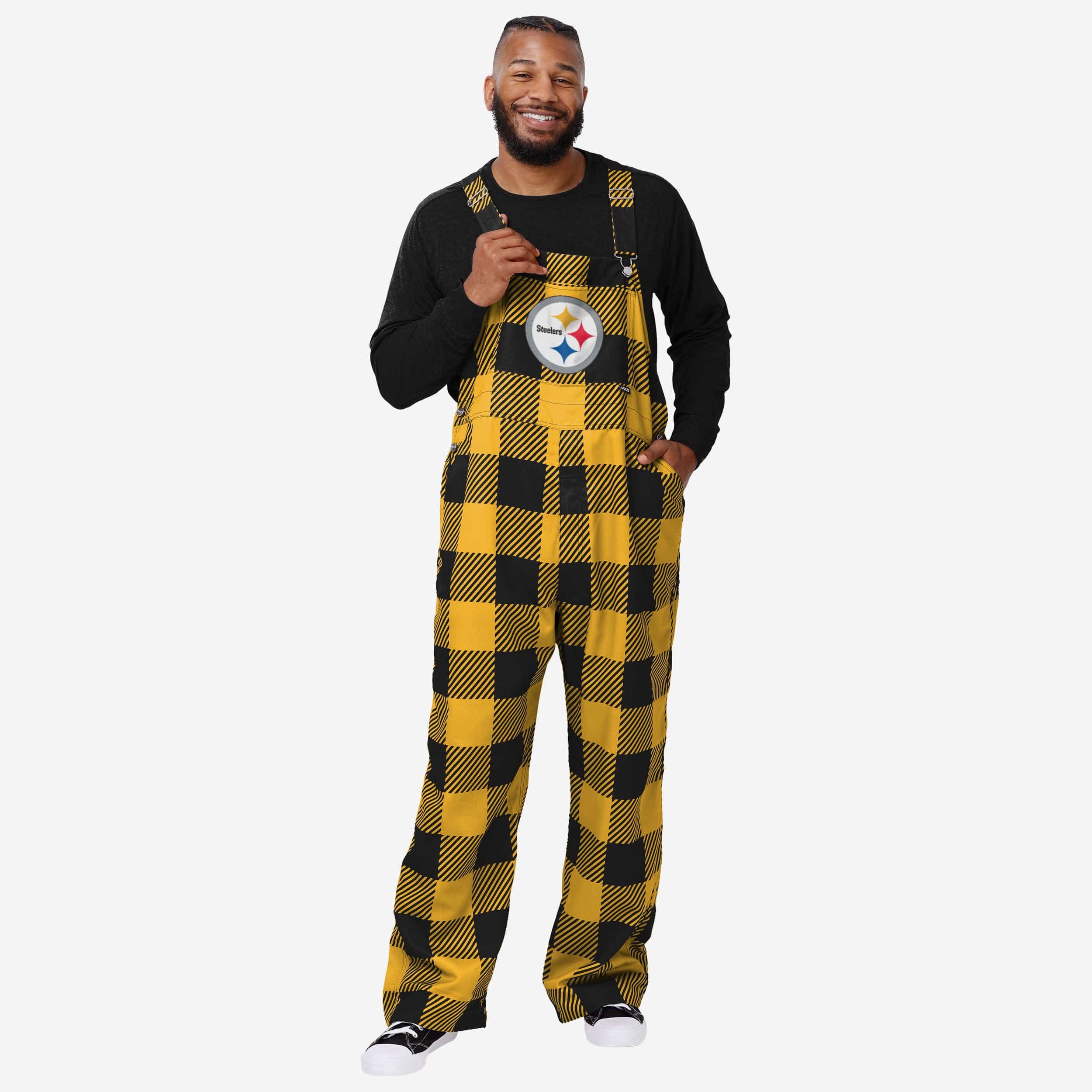New Mens Plaid Bib Overalls
