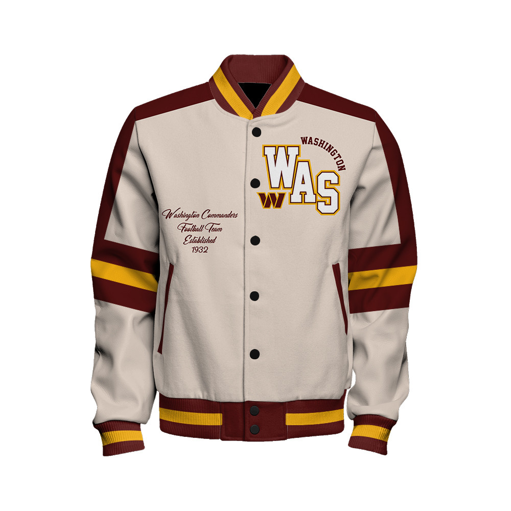 Washington Commanders Football Team 2025 -26 Feel The Power Unisex Varsity Jacket