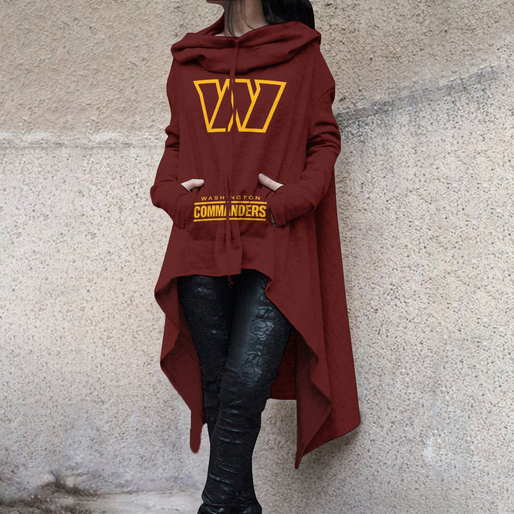 Fashionable Print Irregular Long Sleeve Sweatshirt