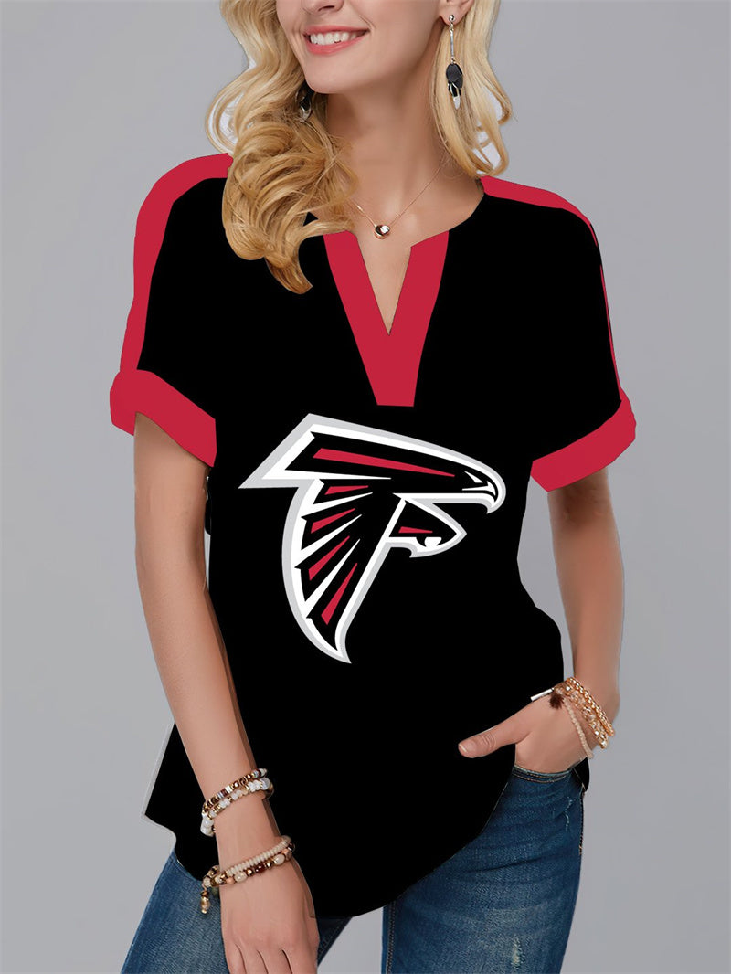 Atlanta FalconsFashion Short Sleeve V-Neck Shirt