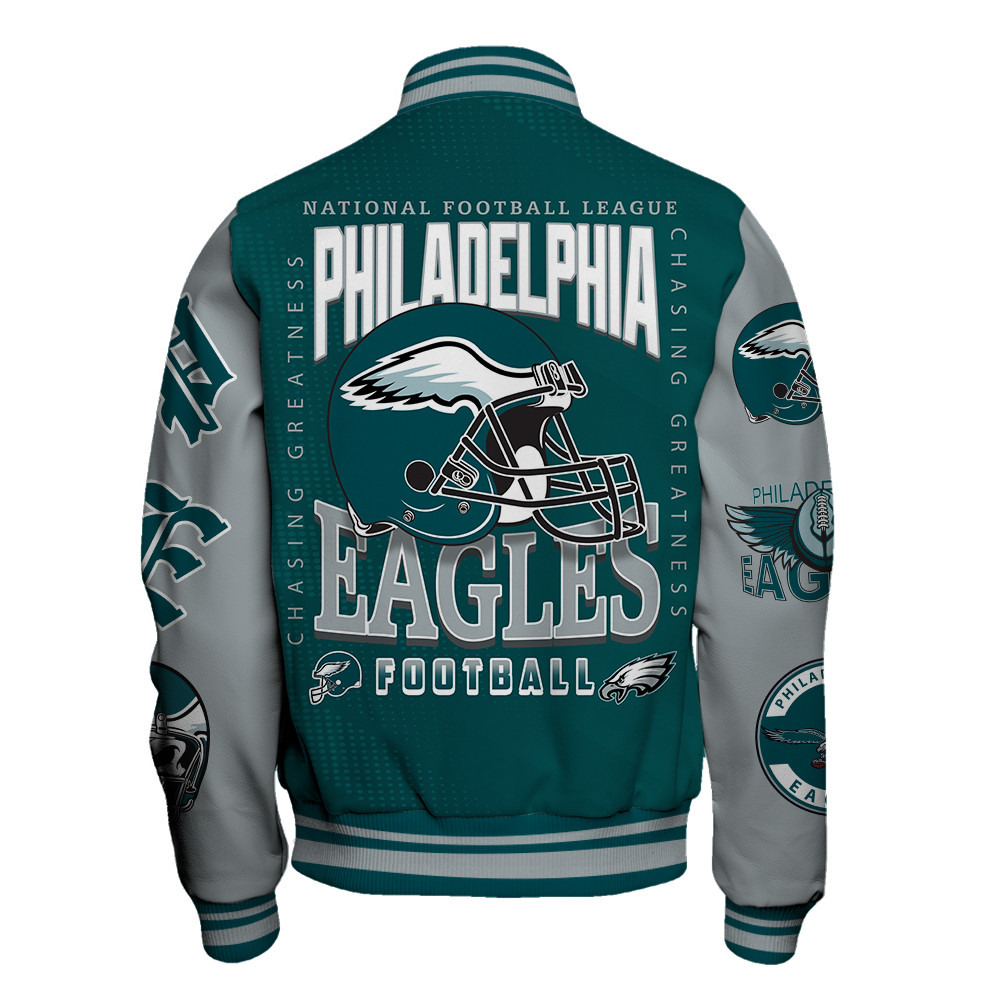 Philadelphia Eagles NFL 2025 National Football Conference Unisex Varsity Jacket V3