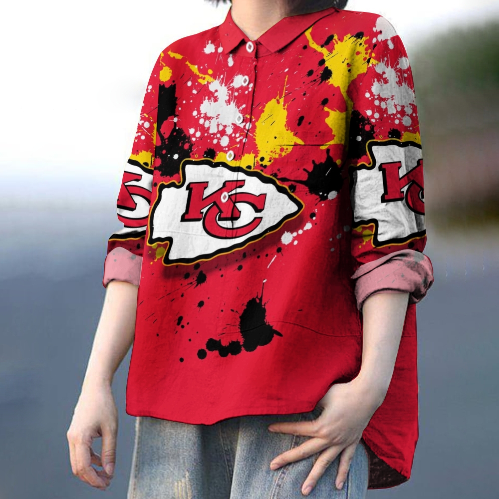 Women's oversized printed casual shirt