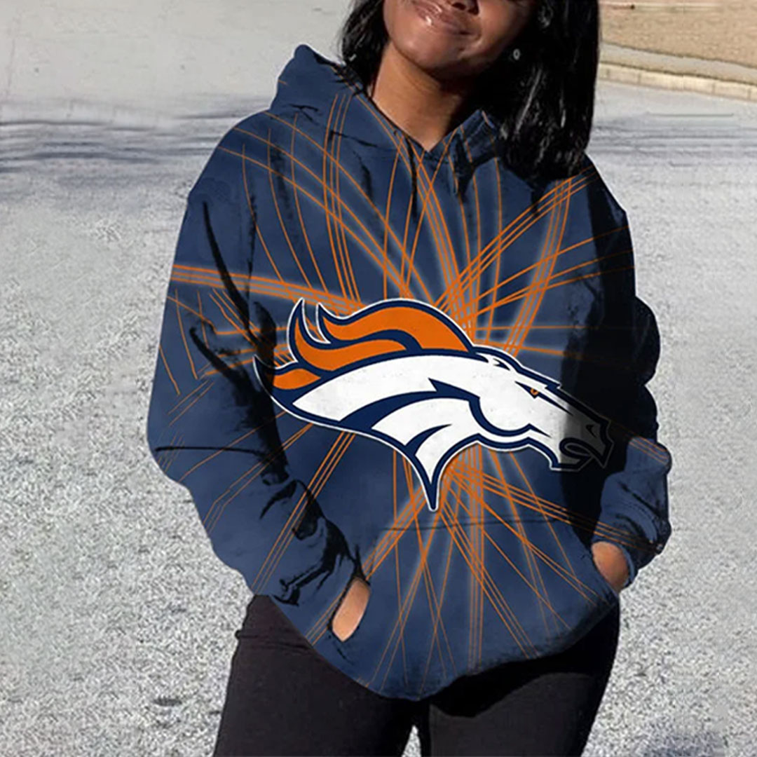 Denver Broncos3D Printed Pocket Pullover Hoodie