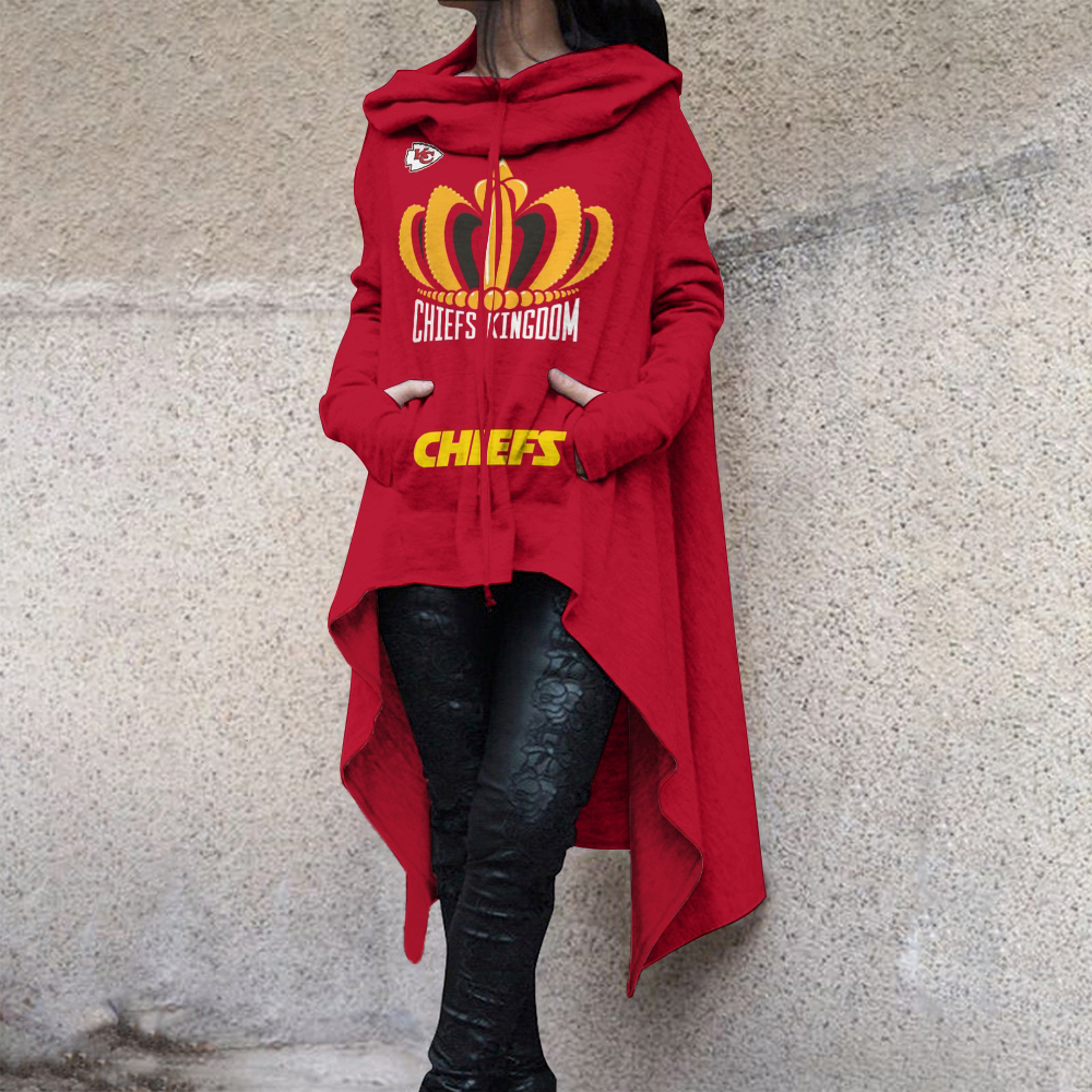 Irregular cape and hooded women's sweater