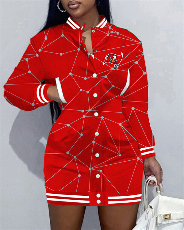 Tampa Bay BuccaneersLimited Edition Button Down Long Sleeve Jacket Dress
