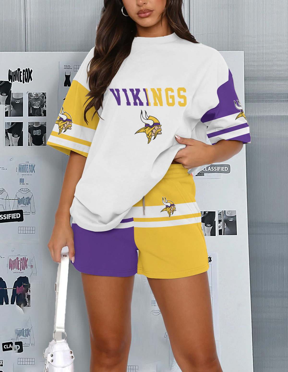 Minnesota Vikings  Limited Edition Women's T-Shirt & Short Set