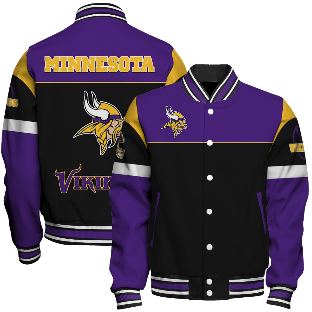 Minnesota Vikings National Football League 2025 -26 Feel The Power Unisex Varsity Jacket