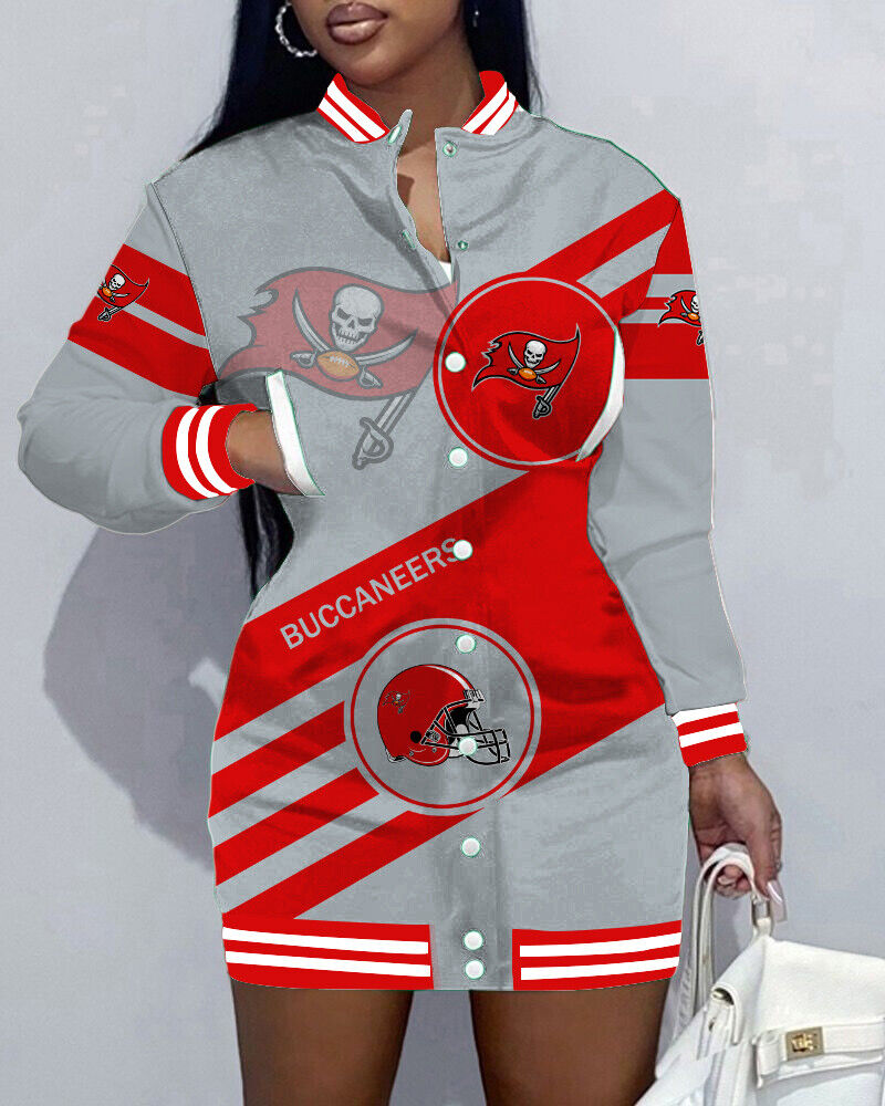 Tampa Bay BuccaneersLimited Edition Button Down Long Sleeve Jacket Dress