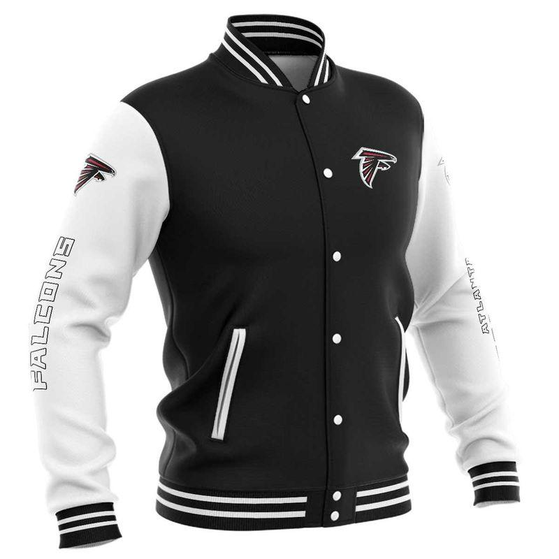 (4 Colors Available)Atlanta FalconsLimited Edition Buttoned Baseball Jacket