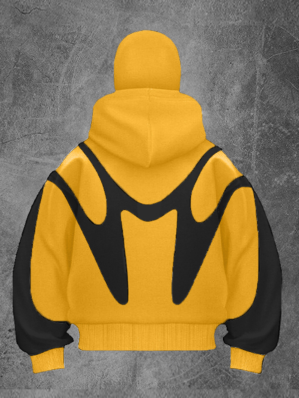 Unisex Masked Double Hooded Cardigan Jacket