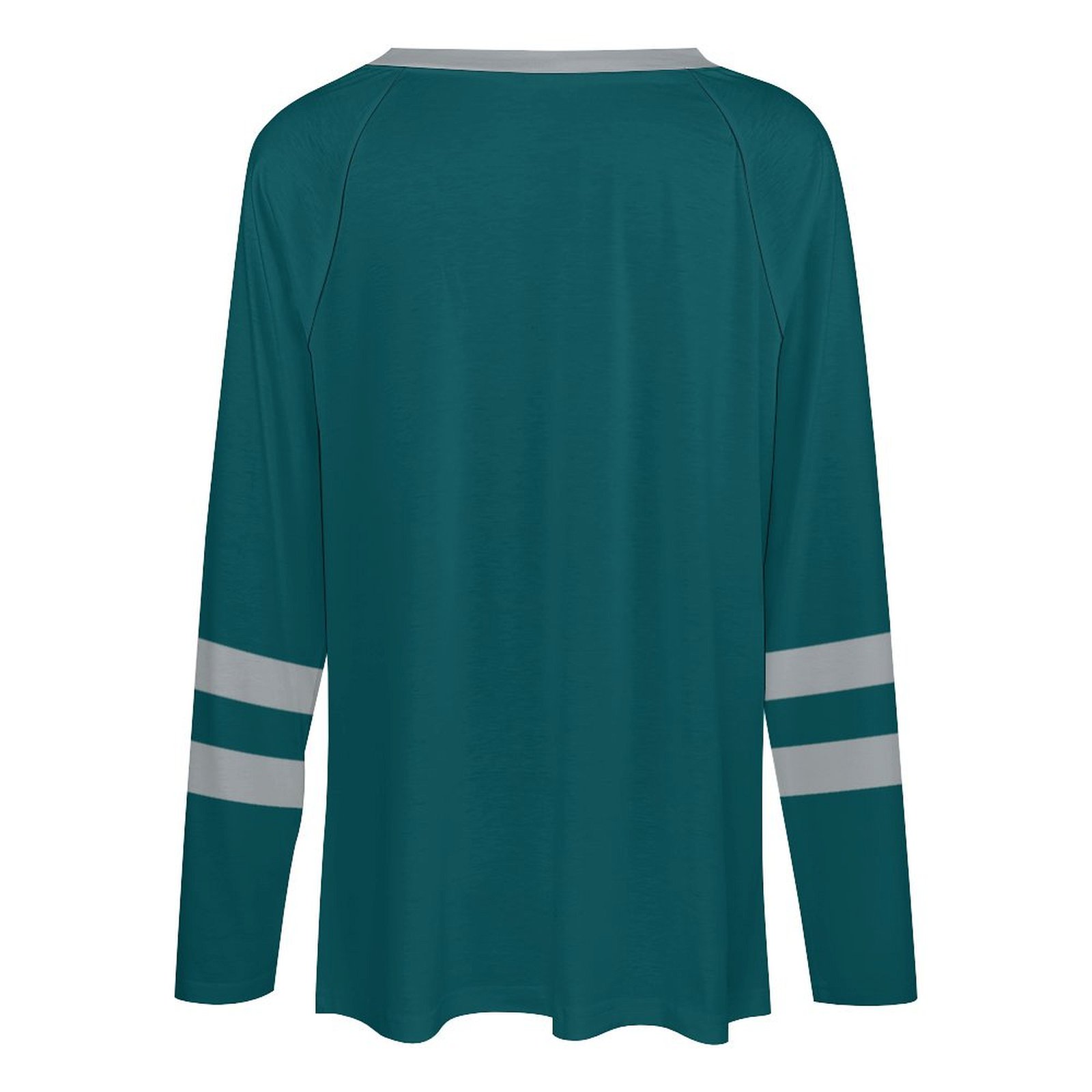 Philadelphia Eagles Women's V-neck Double-layered Long-sleeved Loose T-shirt