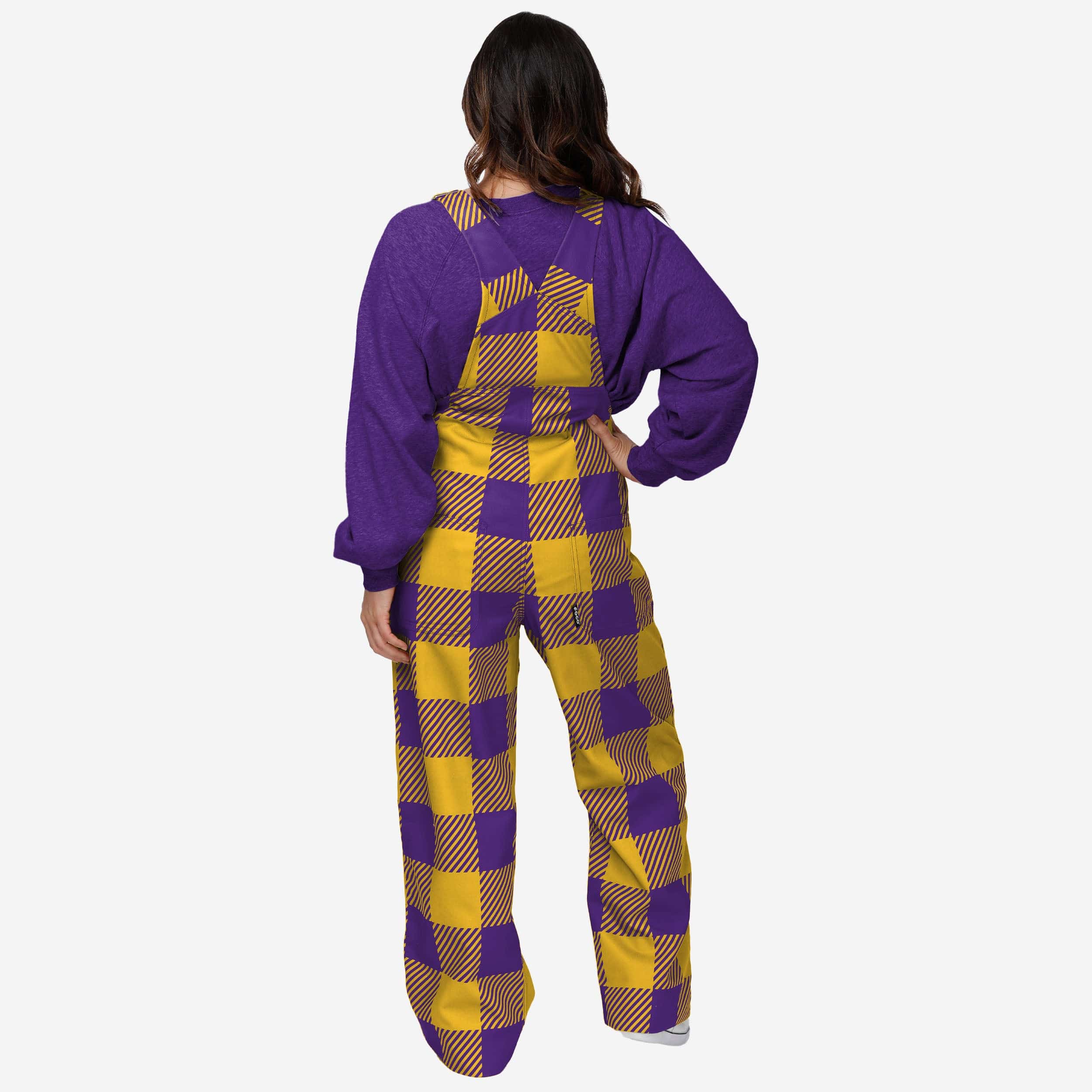 New Womens Plaid Bib Overalls