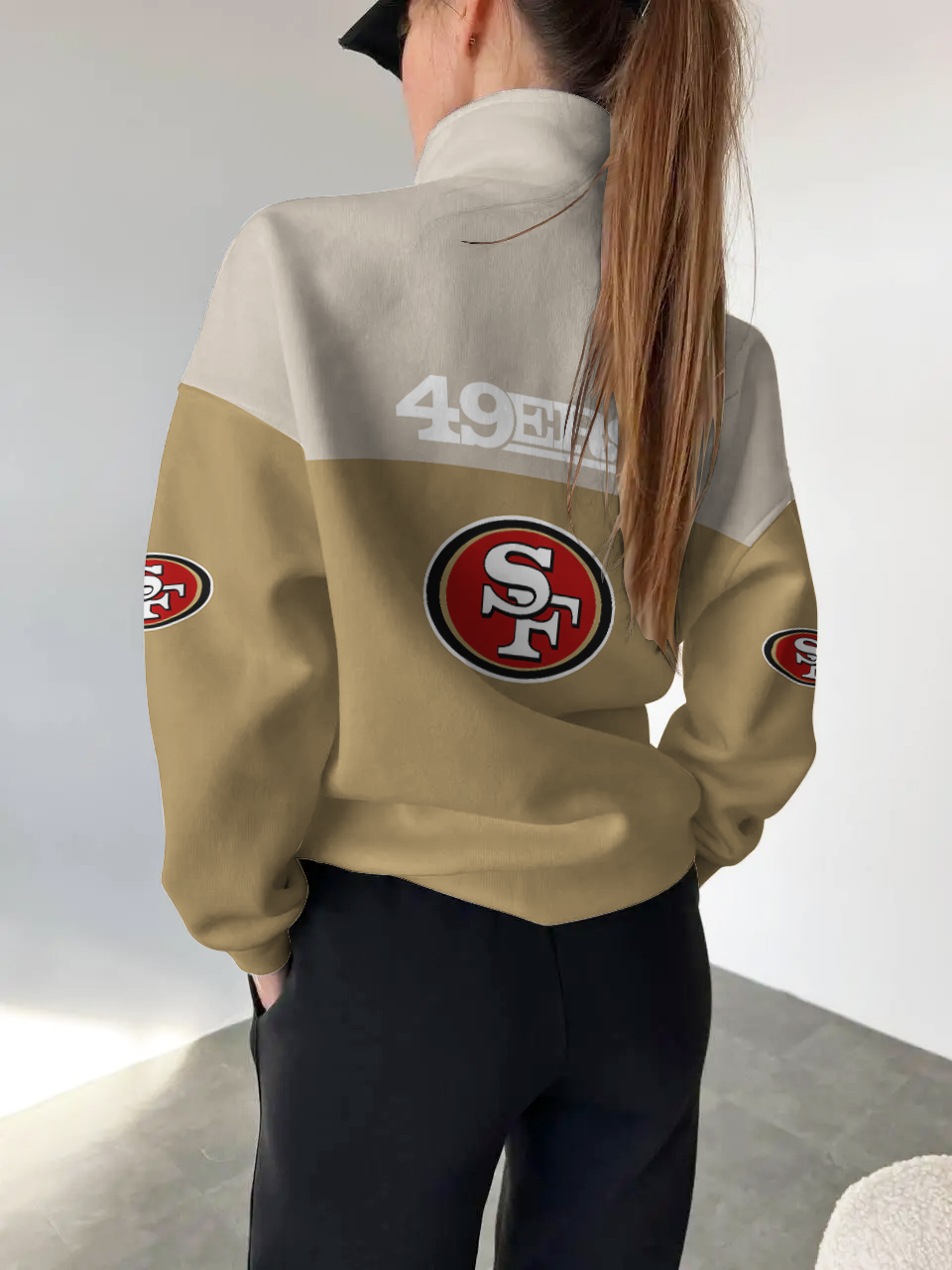 San Francisco 49ers  2025 New Design Casual Snap  Mockneck Pullover