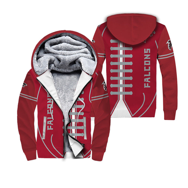 Atlanta FalconsLimited Edition Thickened Hooded Fleece Jacket