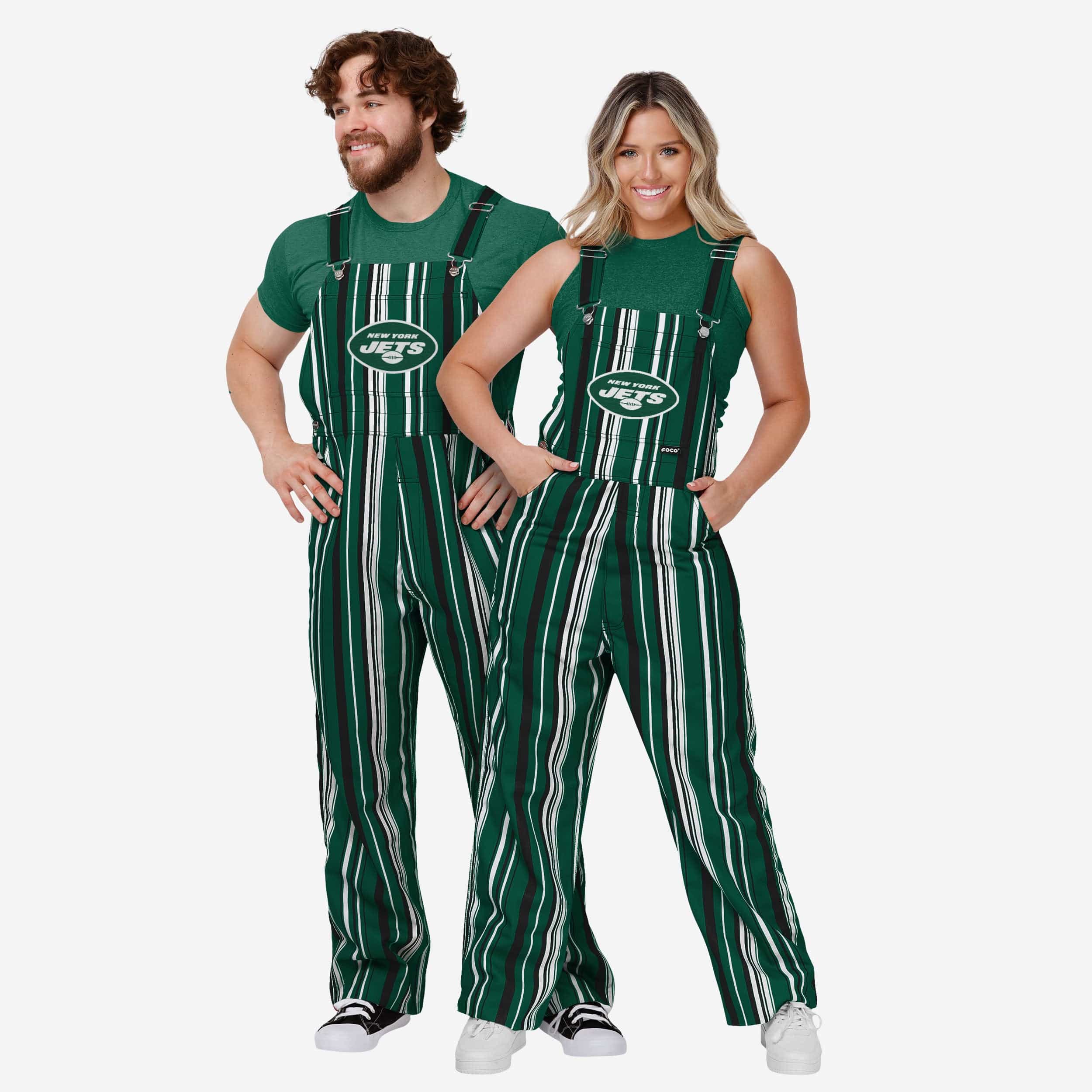 New Womens Hyper Stripe Bib Overalls