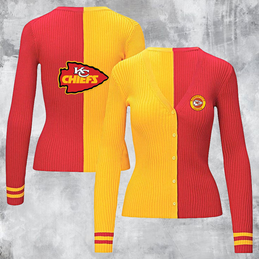 Women's Cargo Sweater - Gold/Red