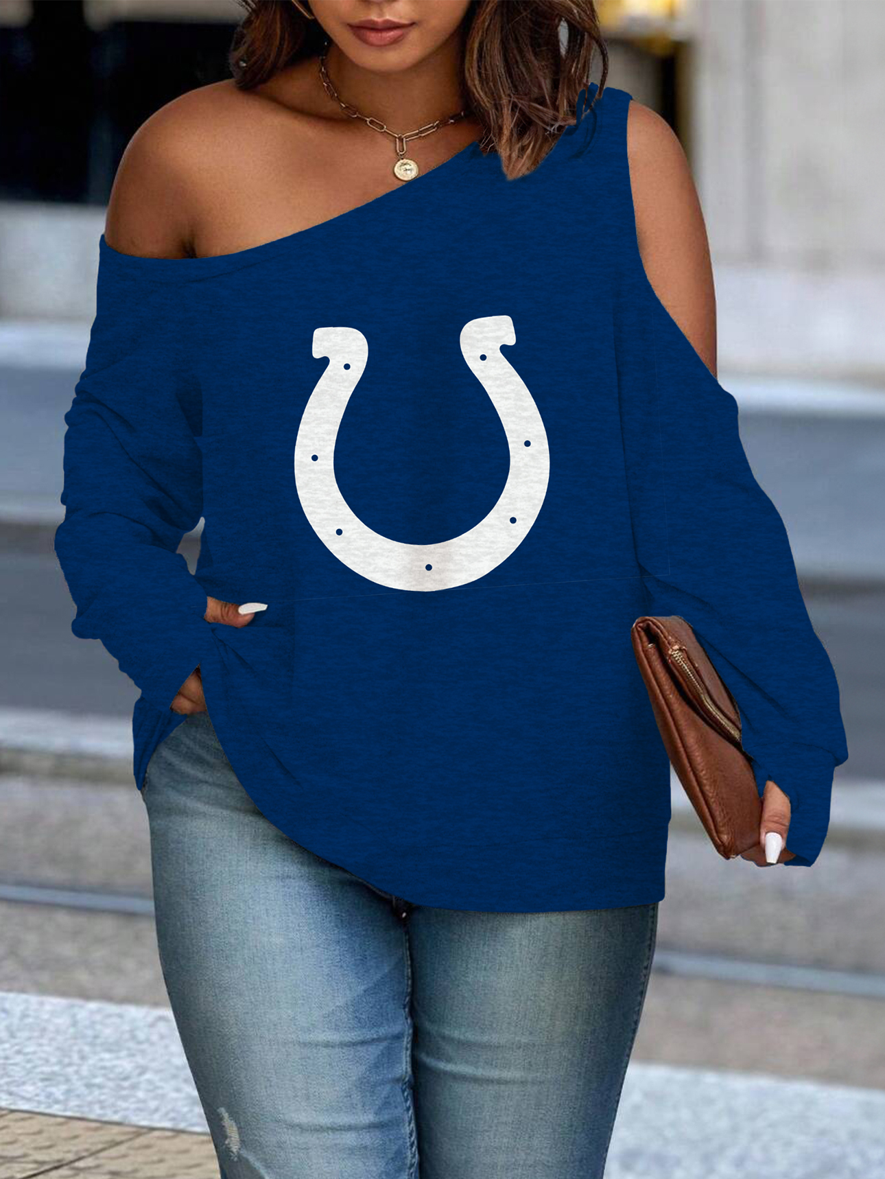 Asymmetric Off-Shoulder Women's Sweatshirt