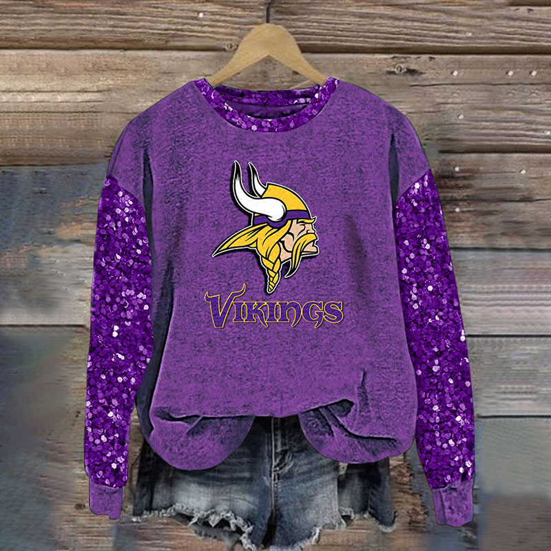Sequined Sleeves Vintage Sweatshirt