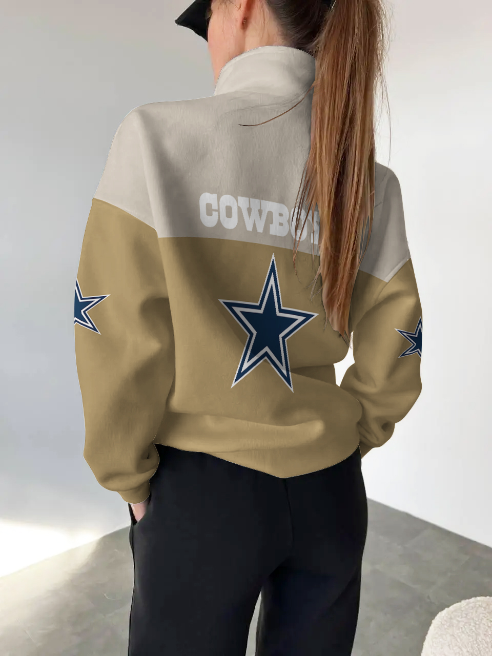 Dallas Cowboys 2025 New Design Casual Snap  Mockneck Pullover