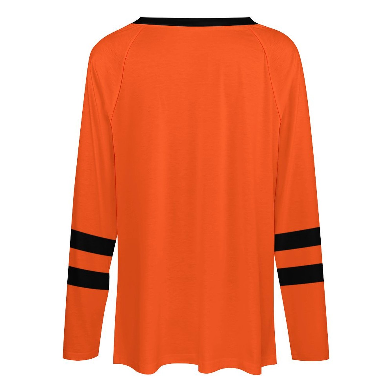 Cincinnati Bengals Women's V-neck Double-layered Long-sleeved Loose T-shirt