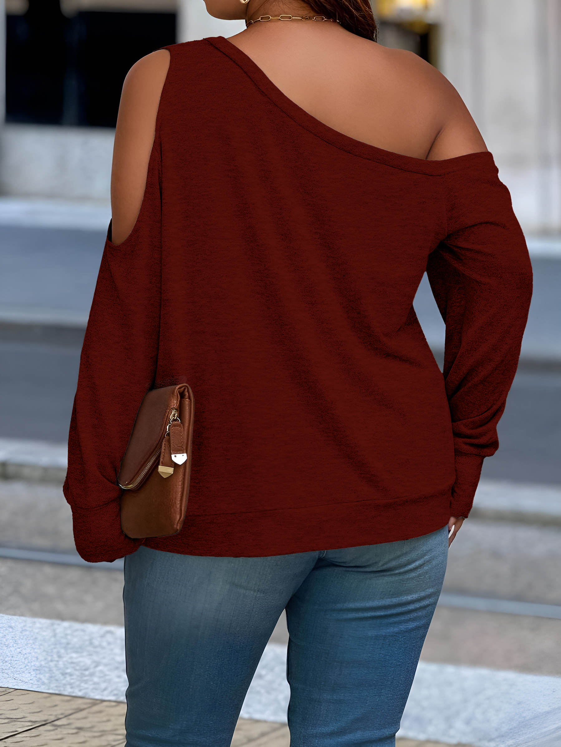 Asymmetric Off-Shoulder Women's Sweatshirt