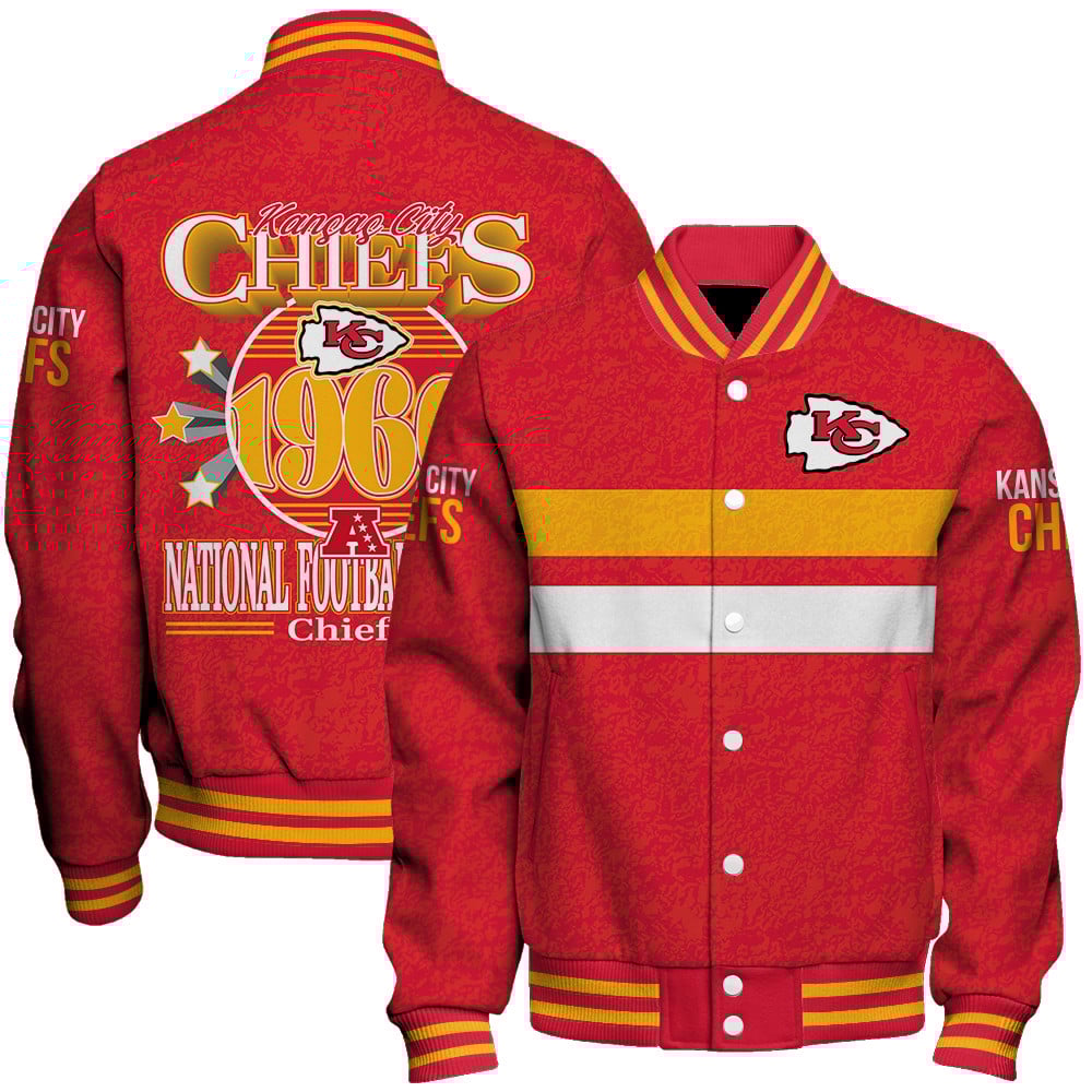 Kansas City Chiefs Football Team 2025 -26 Super Durable Unisex Varsity Jacket