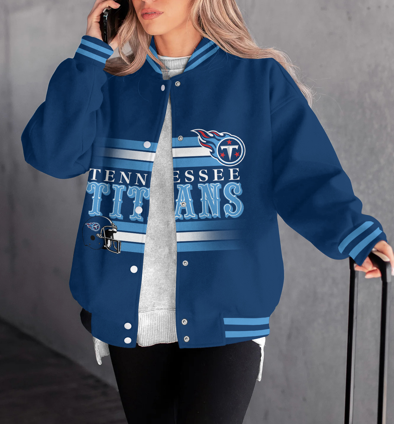 Tennessee Titans Women's Long Pass Full- Snap Casual Jacket
