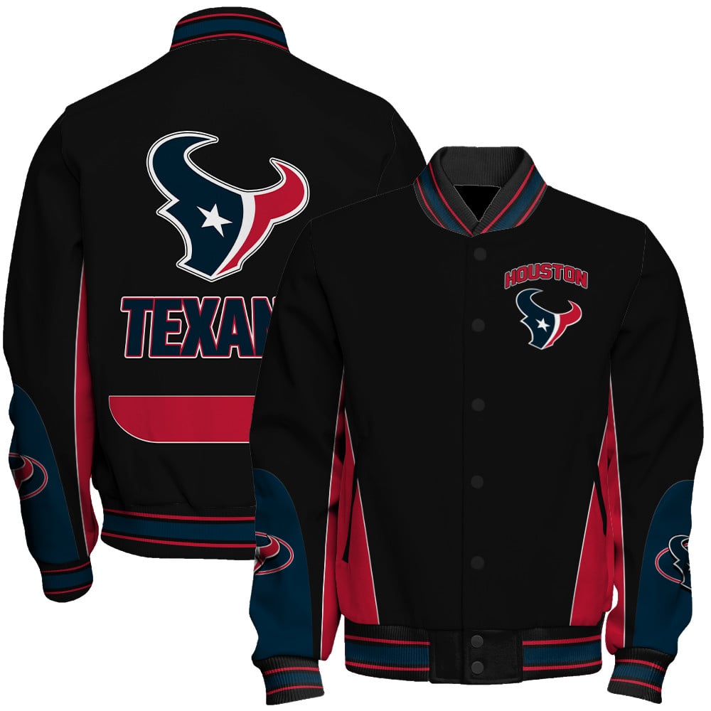 Houston Texans Football Team 2025 - 26 In Sync With The Home Team Unisex Varsity Jacket