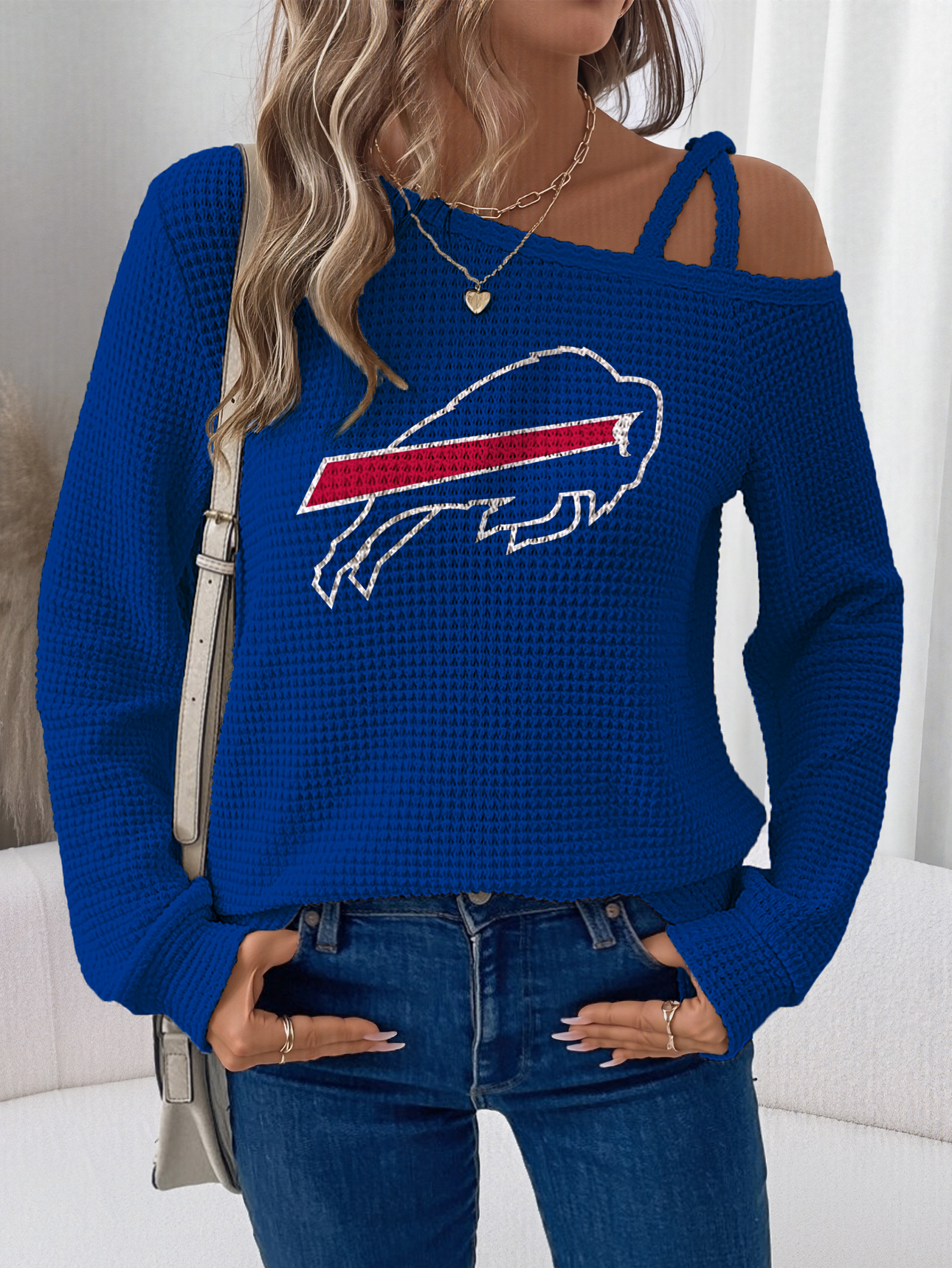 Asymmetric Off-Shoulder Women's Sweatshirt