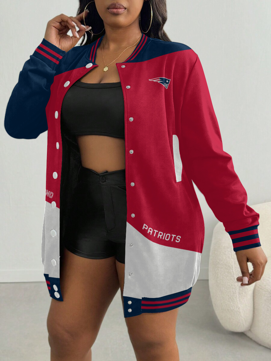 New England Patriots Women's Limited Edition Button Down Long Sleeve Jacket Dress
