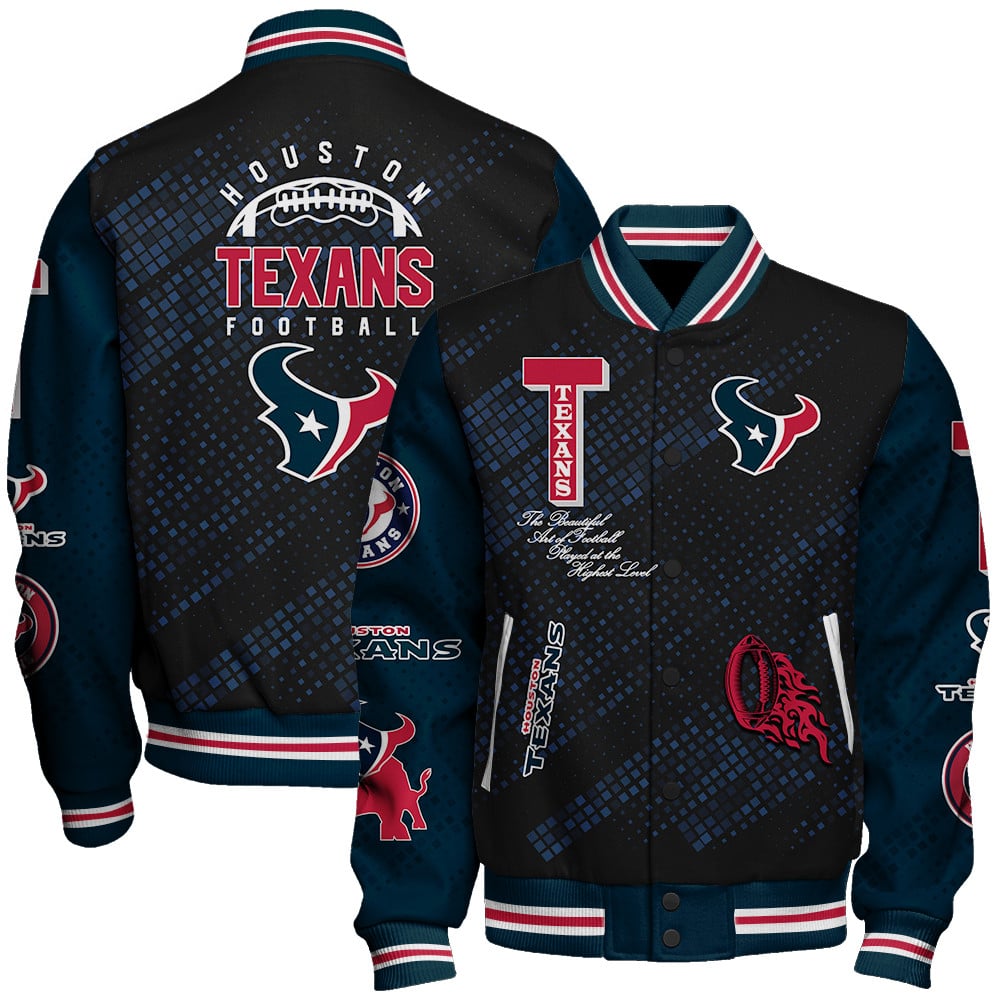 Houston Texans National Football League Pattern Varsity Jacket V13