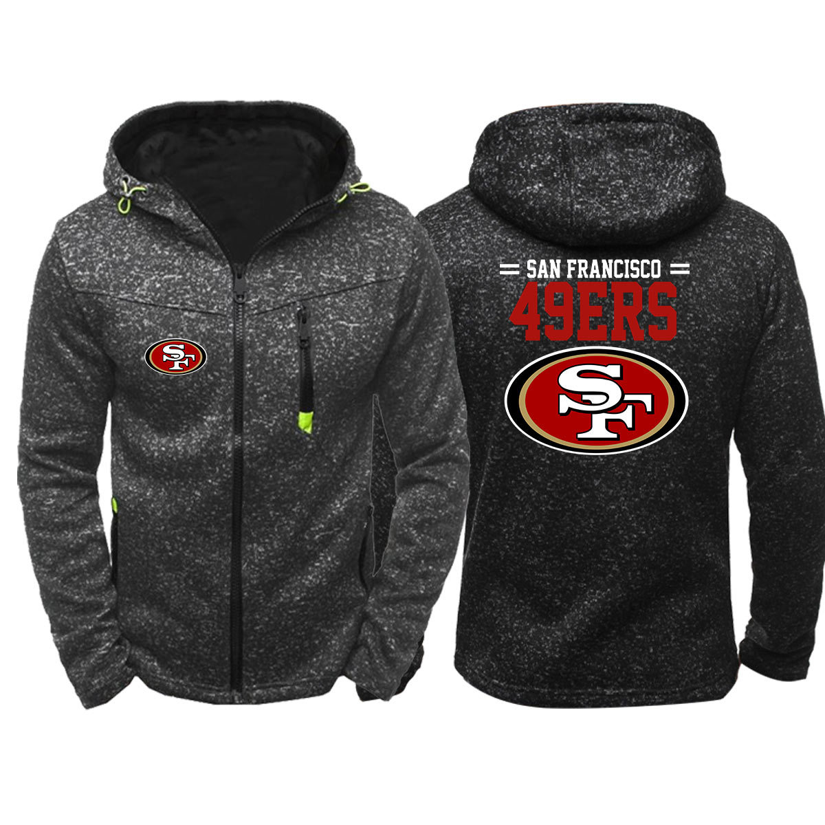 Rugby sweater jacket hoodie zipper clothes around men's plus velvet game suit training suit team