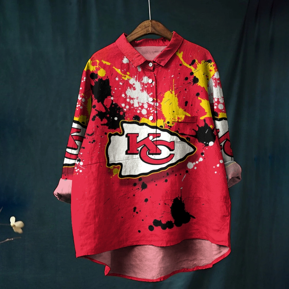 Women's oversized printed casual shirt