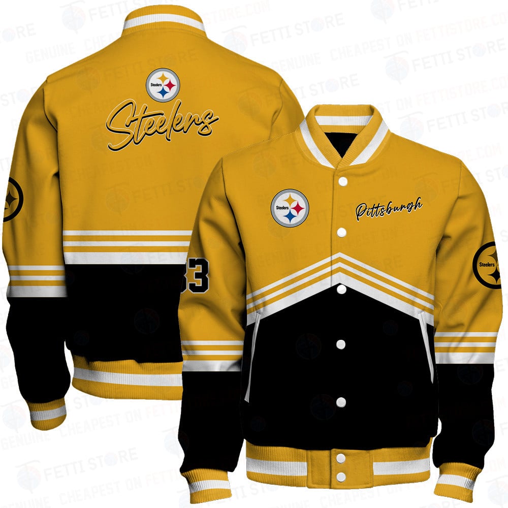 Pittsburgh Steelers - National Football League AOP Varsity Jacket V4