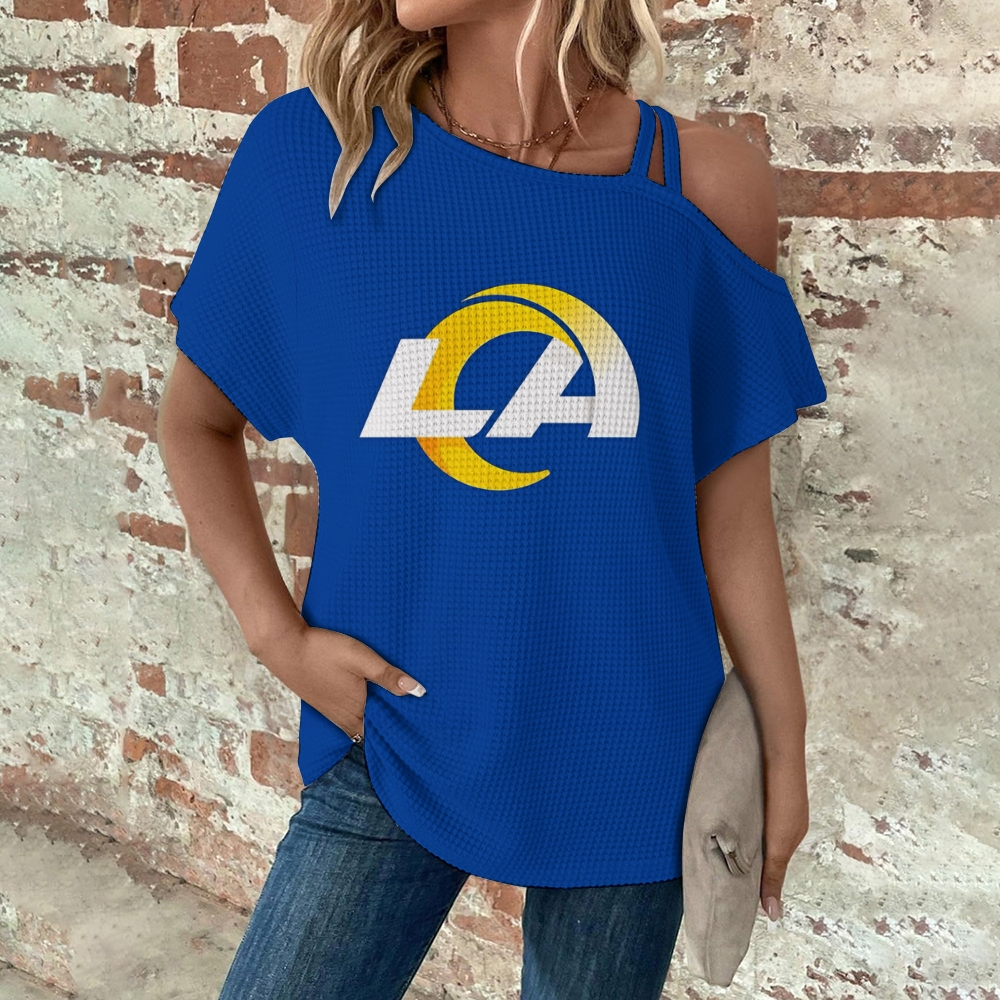 Asymmetrical Neck Short Sleeve T-Shirt