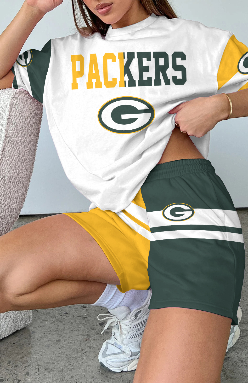 Green Bay Packers  Limited Edition Women's T-Shirt & Short Set