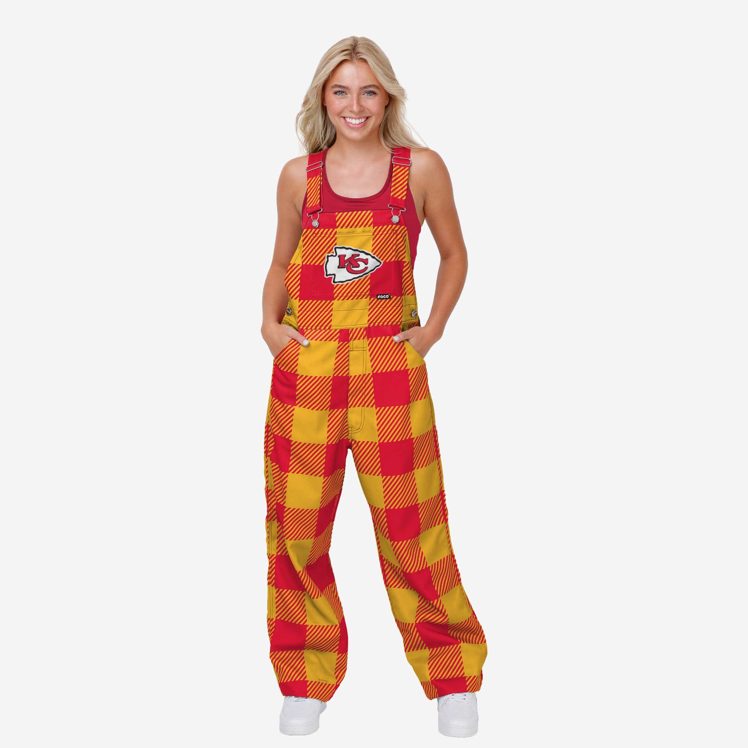 New Womens Plaid Bib Overalls
