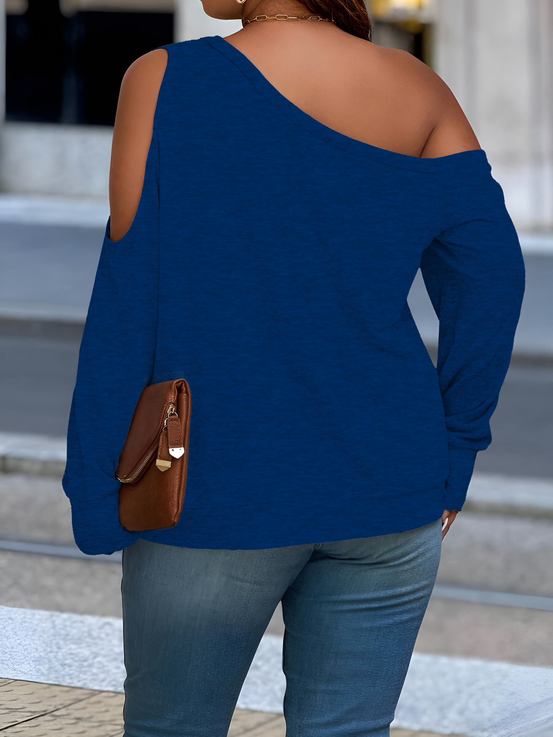 Asymmetric Off-Shoulder Women's Sweatshirt