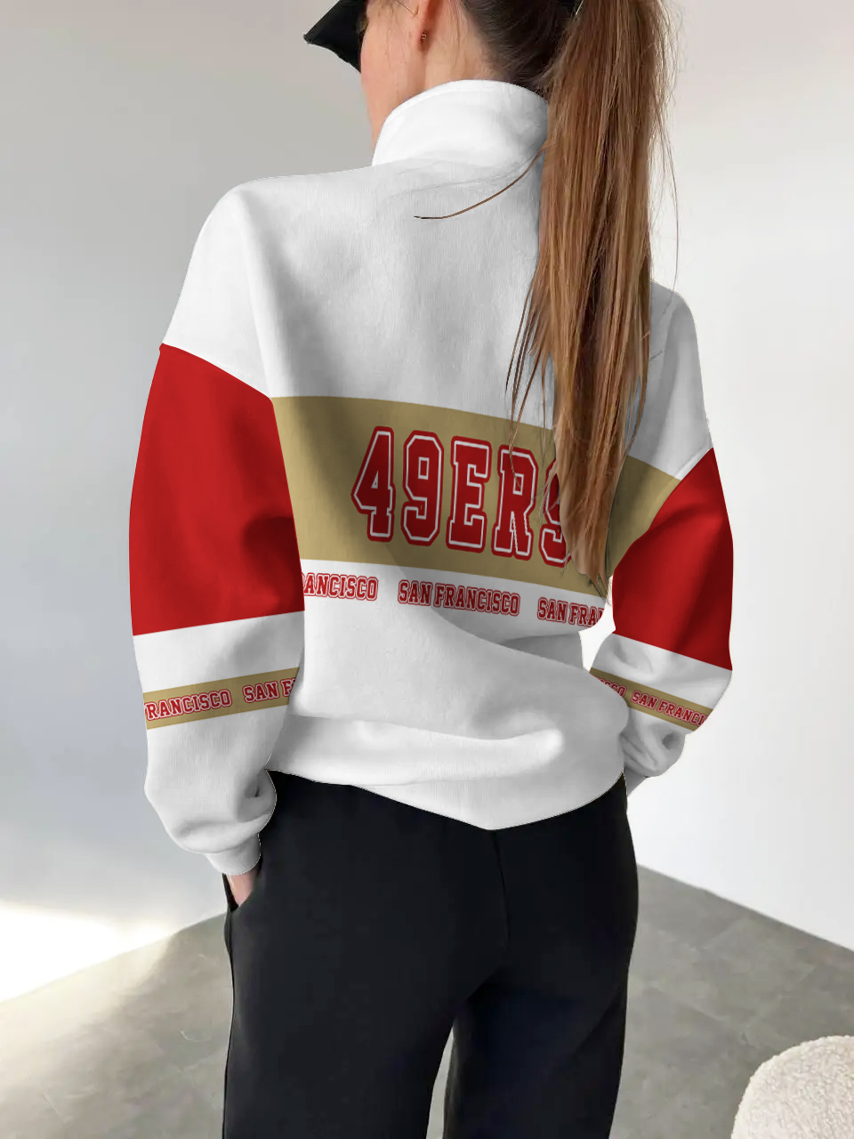 San Francisco 49ers  2025 New Design Casual Snap  Mockneck Pullover