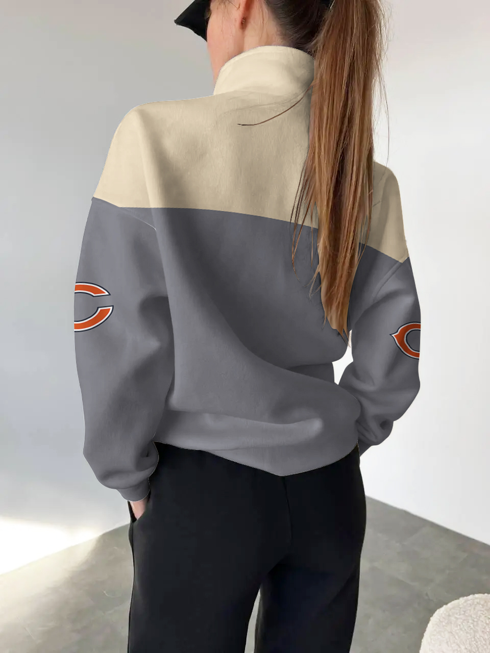 Chicago Bears  2025 New Design Casual Snap  Mockneck Pullover