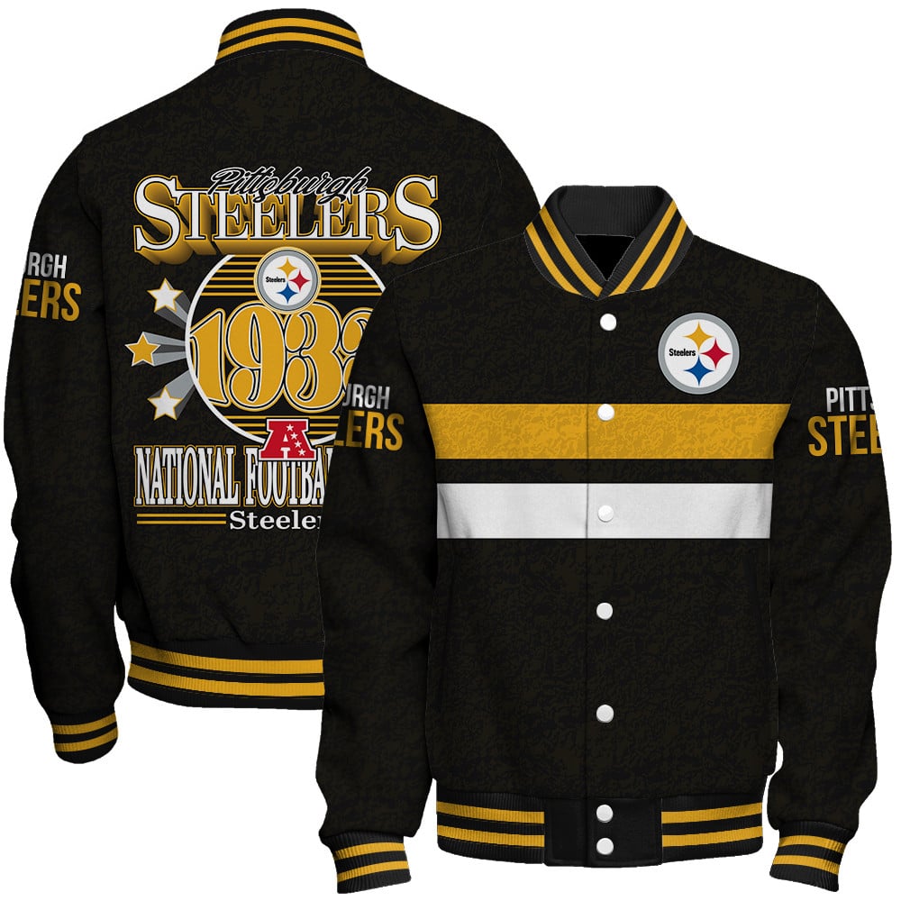 Pittsburgh Steelers Football Team 2025 -26 Super Durable Unisex Varsity Jacket