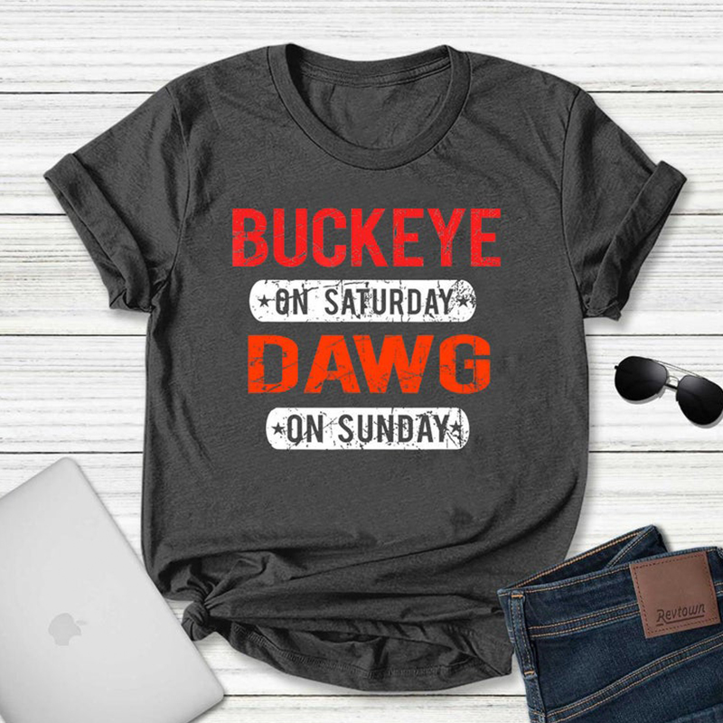 Printed casual short-sleeved T-shirt