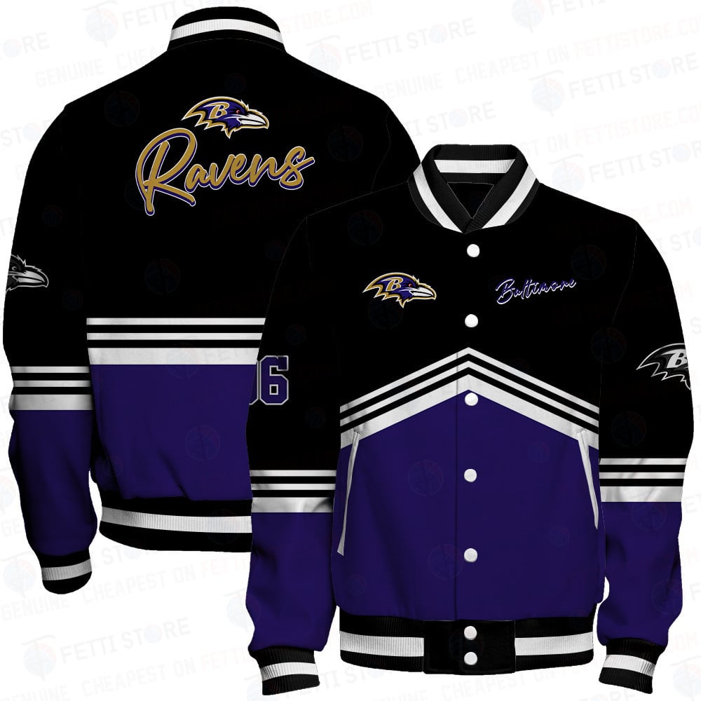 Baltimore Ravens - National Football League AOP Varsity Jacket V4