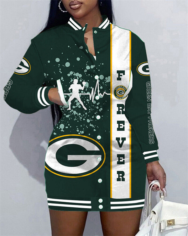 NewLimited Edition Button Down Long Sleeve Jacket Dress