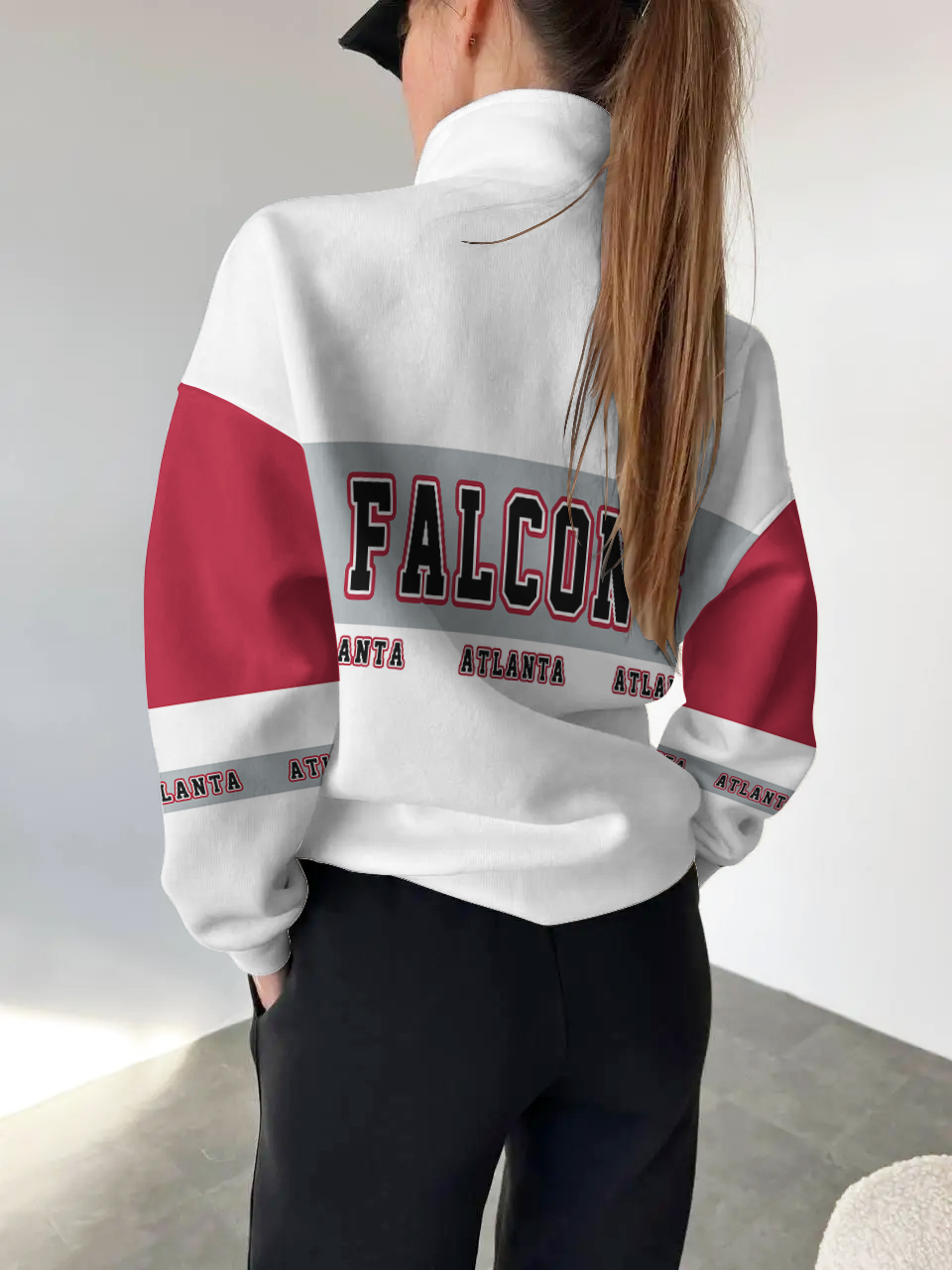 Atlanta Falcons  2025 New Design Casual Snap  Mockneck Pullover