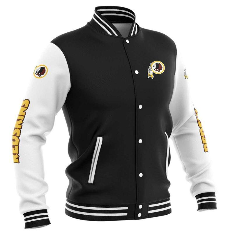 (4 Colors Available)Washington RedskinsLimited Edition Buttoned Baseball Jacket
