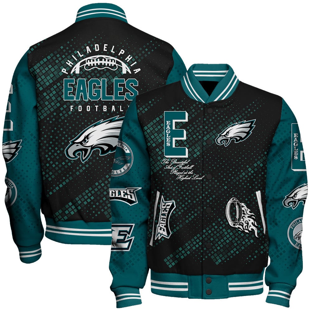 Philadelphia Eagles National Football League Pattern Varsity Jacket V13